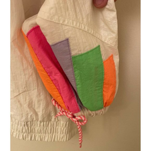 Vintage Outer stuff 2 Windbreaker Full Zip 80’s  90’s White Womens SZ Small - Picture 3 of 10